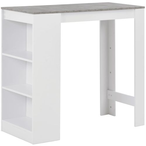 Barski stol s policom bijeli 110 x 50 x 103 cm slika 24