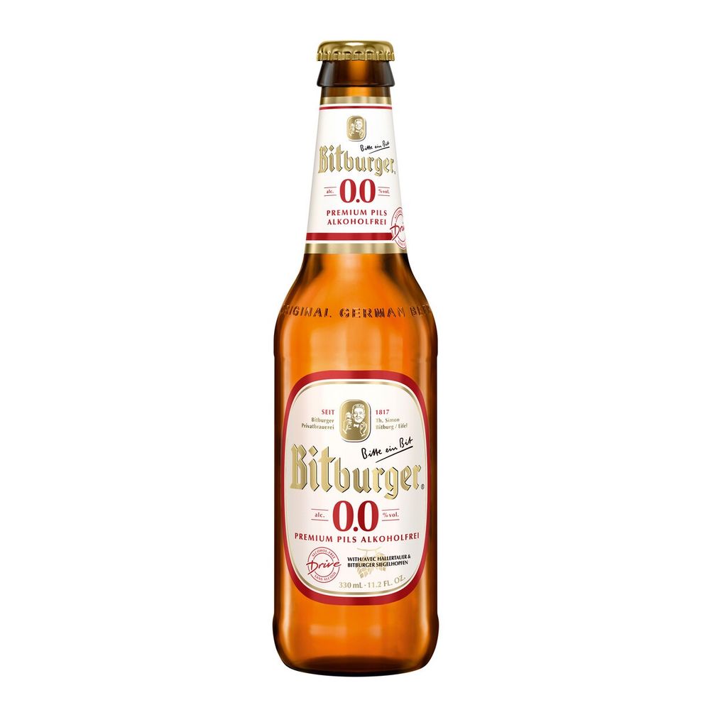 Bitburger bezalkoholno pivo flaša 0% 330ml slika 1