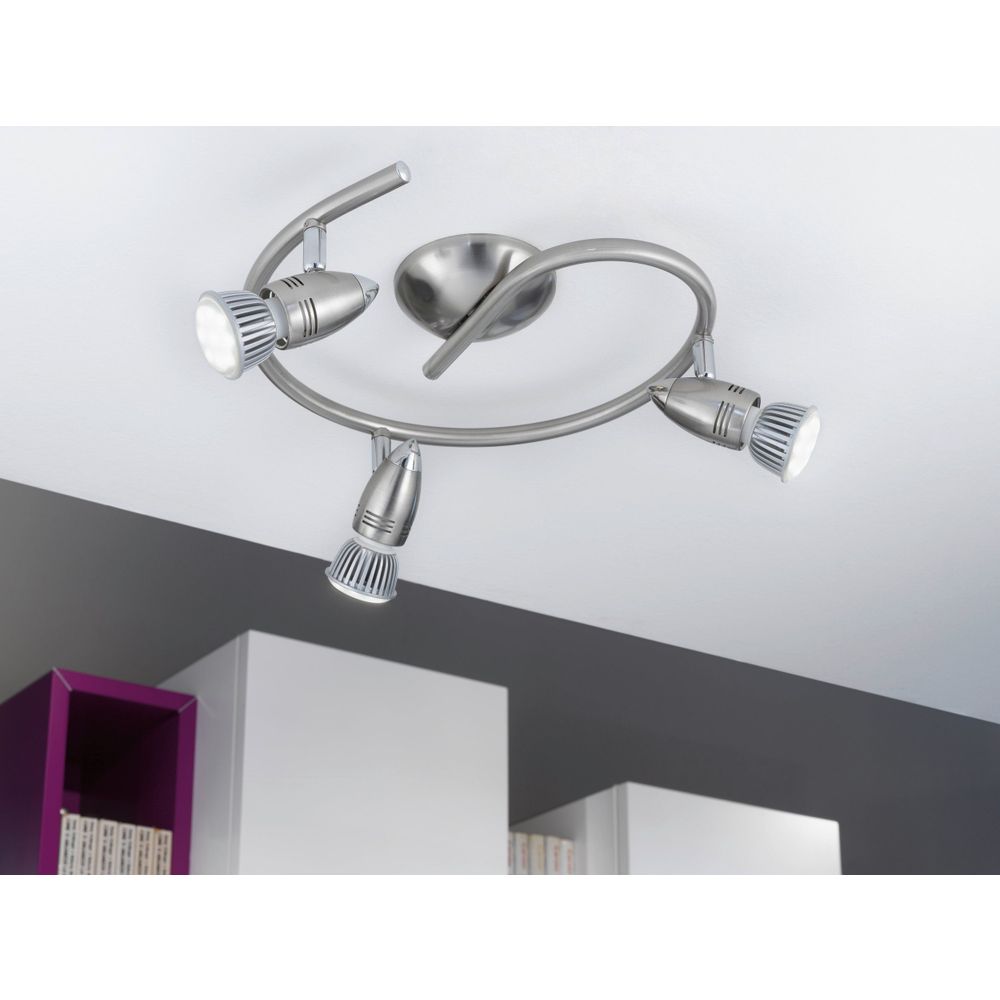 Eglo Magnum-led reflektor/3, led gu10 3x3w, 3x240lm, g-forMa, nikl-Mat/krom,  slika 5