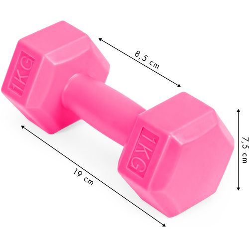 ModernHome bučice za vježbanje A1 2x1kg roze slika 7