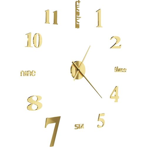 3D zidni sat moderni dizajn 100 cm XXL zlatni slika 14