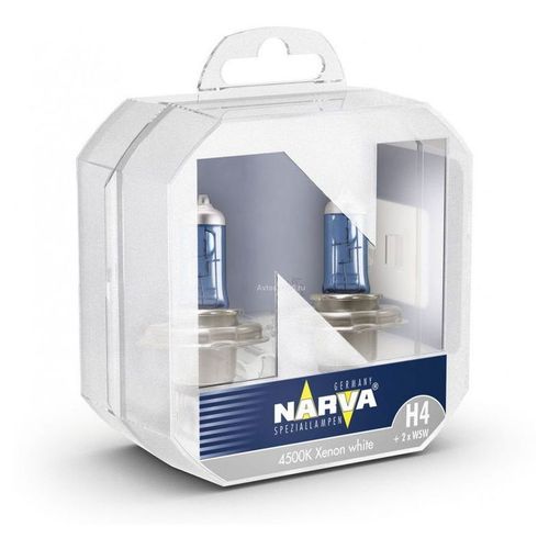 Sijalica H4 100/90W + W5W NARVA Range Power White set 2+2kom, slika 1