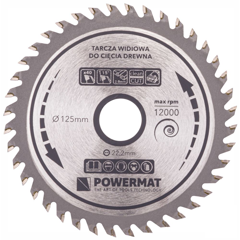 Karbidna lista pile za drvo 125x22.2 40z TDD-125x22.2x40Z slika 6