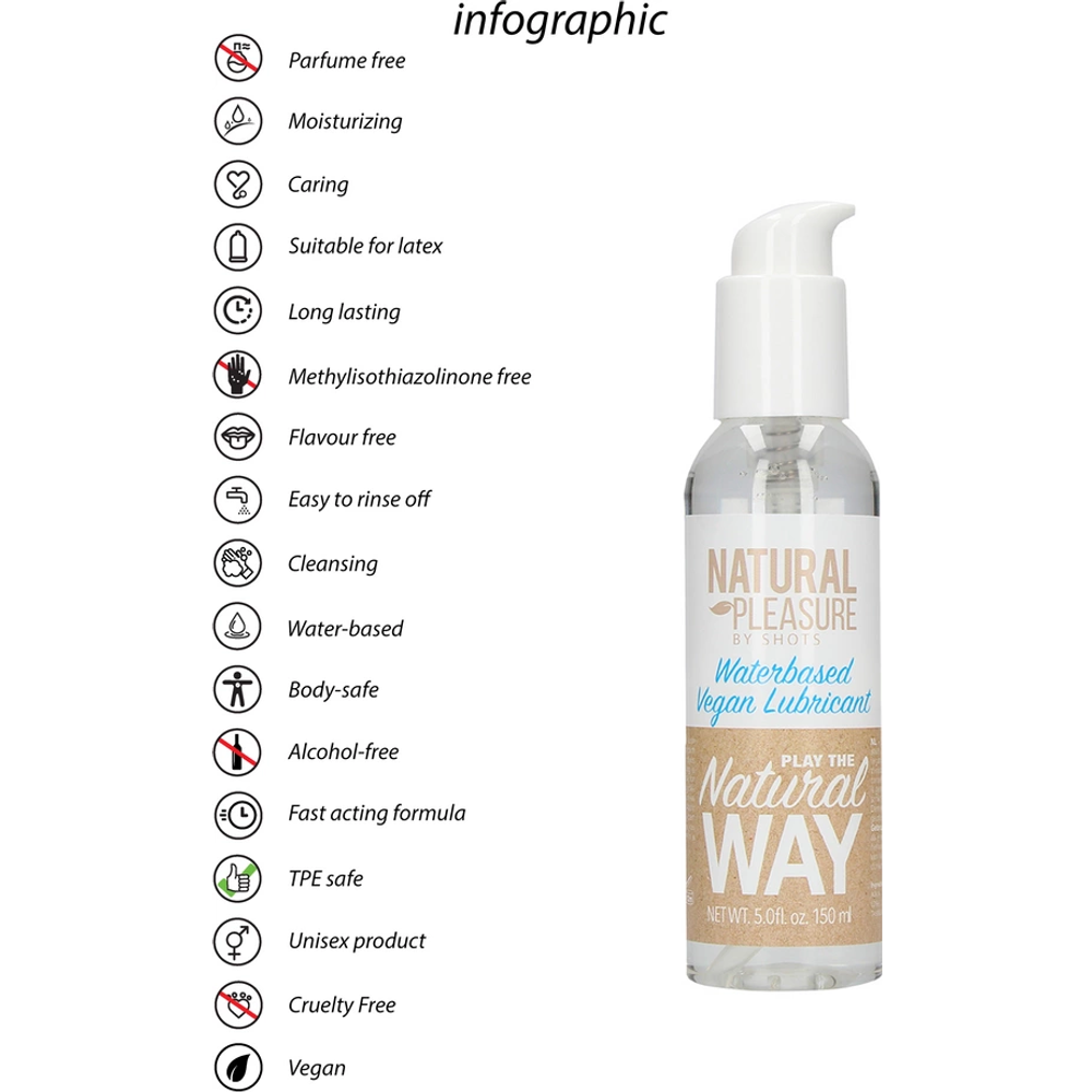 Natural Pleasure by Shots Veganski lubrikant na bazi vode - 5 oz / 150 ml slika 2