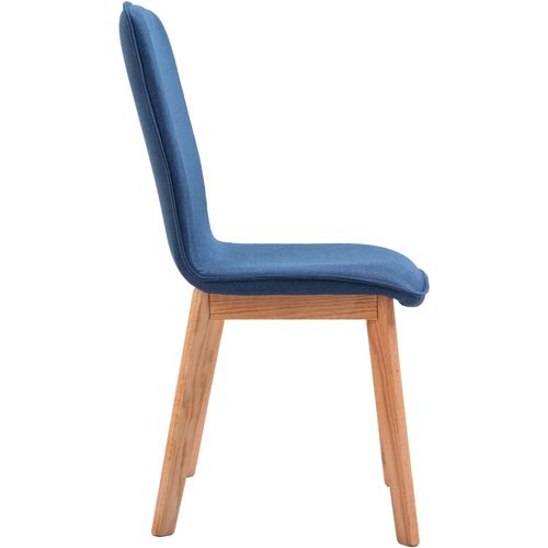 Blagovaonske stolice tkanina i hrastovina 2 kom plave slika 18