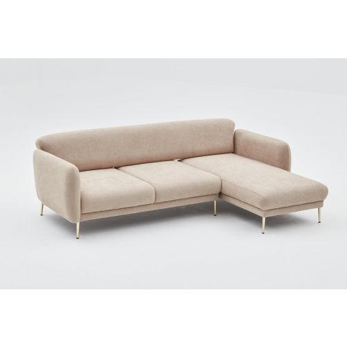 Atelier Del Sofa Kutna garnitura na razvlačenje, Bež Zlato, Simena Right - Beige slika 9