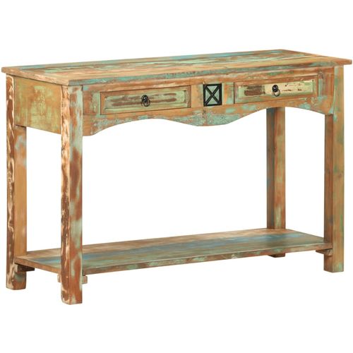 Konzolni stol od masivnog obnovljenog drva 120 x 40 x 75 cm slika 49