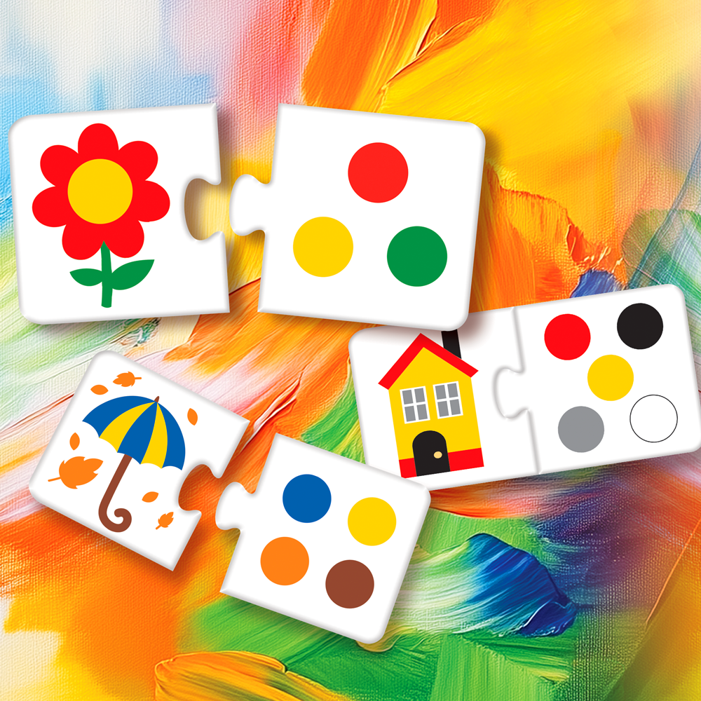 Kumaro Edukativne puzzle - Prepoznavanje i spajanje boja slika 2