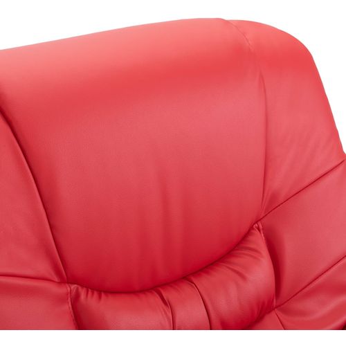 Masažna fotelja od umjetne kože crvena slika 7