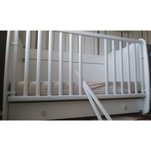 LORELLI MATRIX Krevetić za Bebu s Mehanizmom Ljuljanja 2u1 White 120 cm x 60 cm slika 3