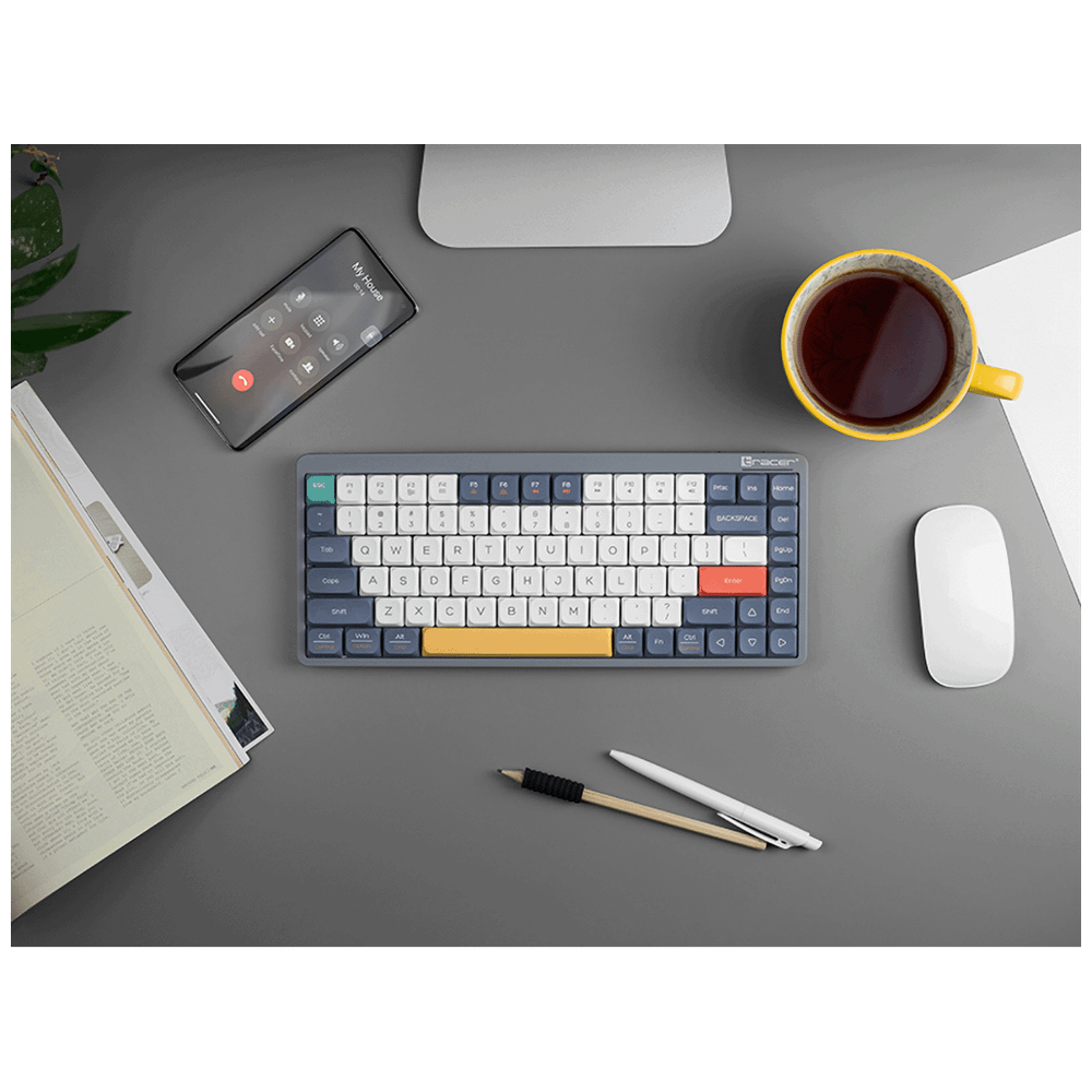 Tracer Tastatura sa osvjetljenjem, USB/BT/WiFi, gaming, mehanička - FINA 84 Grey slika 8