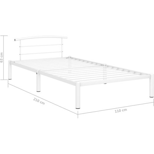 Okvir za krevet bijeli metalni 100 x 200 cm slika 29