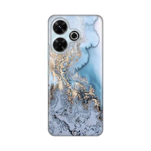 Torbica Silikonska Print za Xiaomi Redmi 13 Blue Gold Marble slika 1