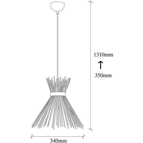 Opviq Vislica KIRP crna, metal 34 x 34 cm, visina 131 cm, promjer sjenila 34 cm,visina 35 cm, podesvia visina E27 40 W, Kirpi - 3081 slika 4