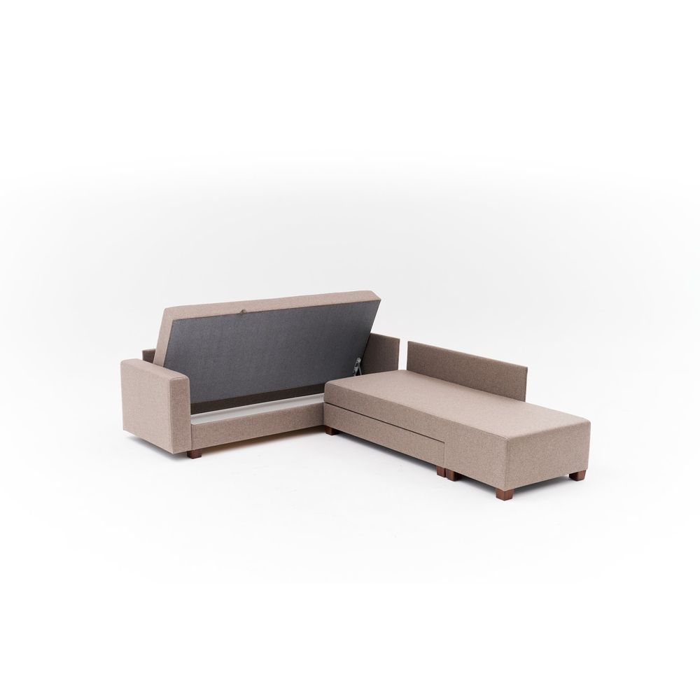 Aly Arzilla Lijevi - Smeđi Kutni Sofa-Krevet slika 10