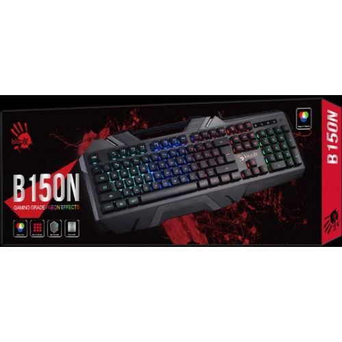 A4-B150N A4Tech Bloody Gejmerska svetleca tastatura(5-zone NEON LED), black, USB,US layout slika 4