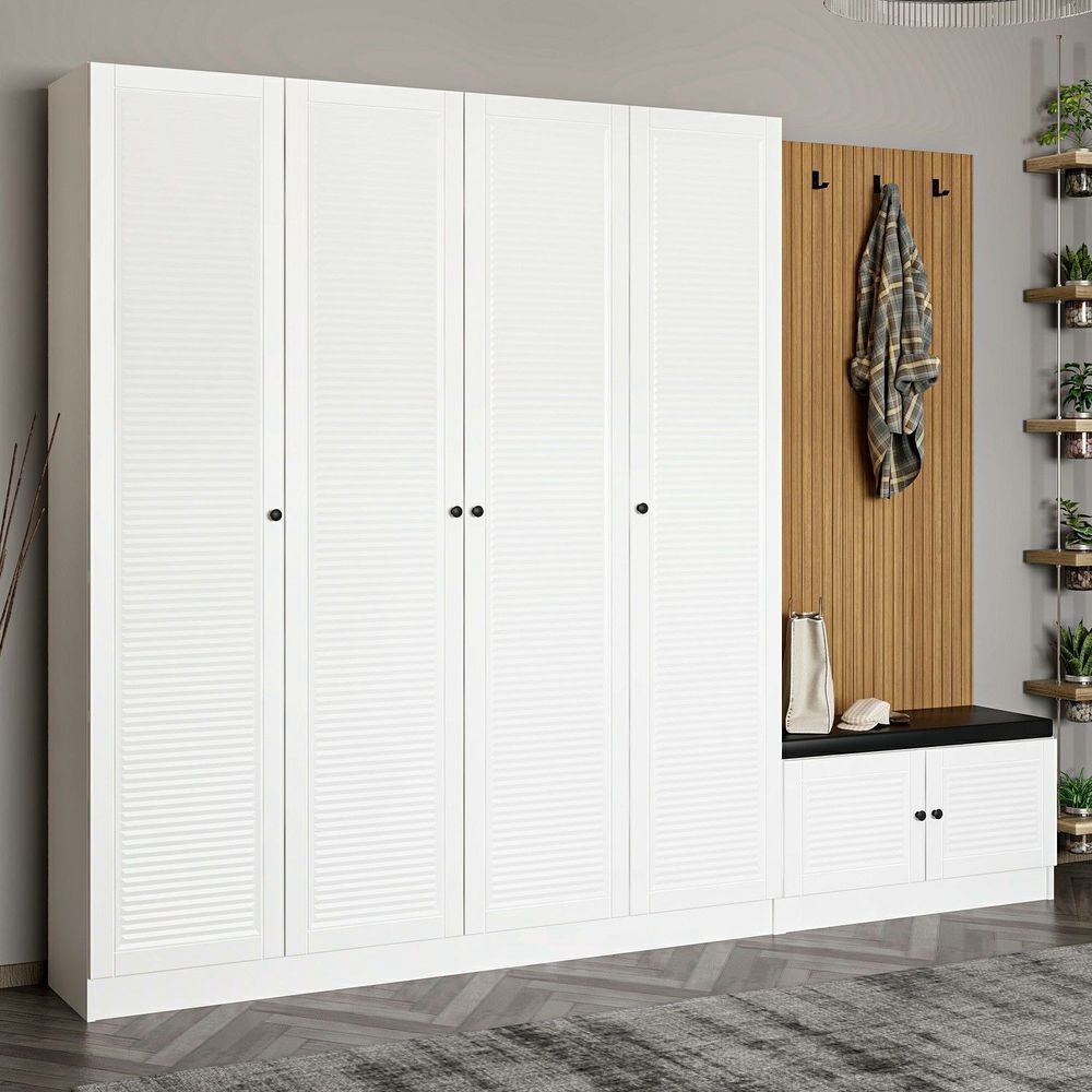 Hall Stand Noah - 8455, Bijela Boja slika 1