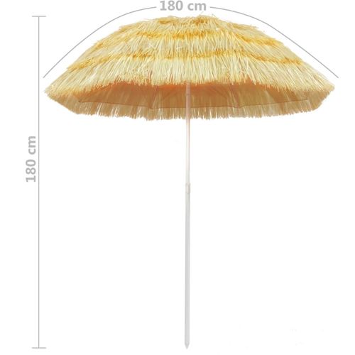 Suncobran za plažu u havajskom stilu 180 cm prirodni slika 10