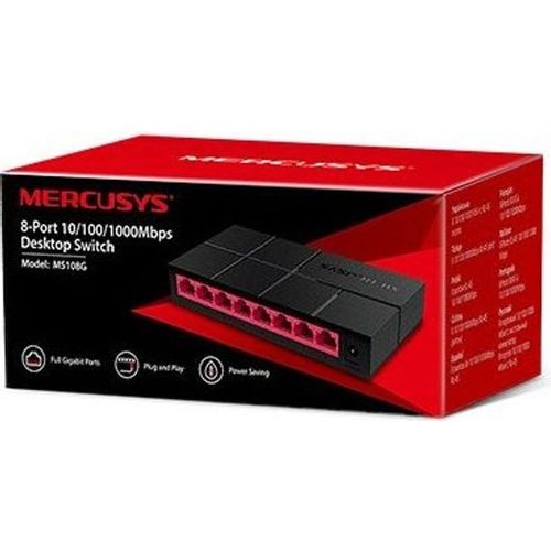 Mercusys MS108G 8-port 10/100/1000 Desktop Switch slika 2