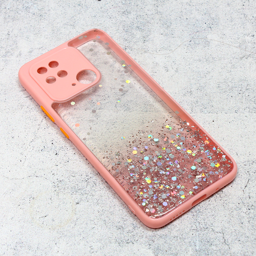 Maska Frame Glitter za Xiaomi Redmi 10C roze slika 1