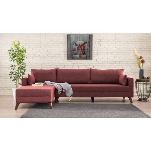 Atelier Del Sofa Kutna garnitura, Bordo crvena, Bella Corner Sofa Left 1 - Claret Red slika 2