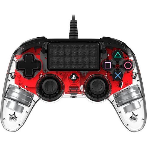 Bigben PS4 Nacon Wired Light Compact Controller prozirno-crveni slika 2