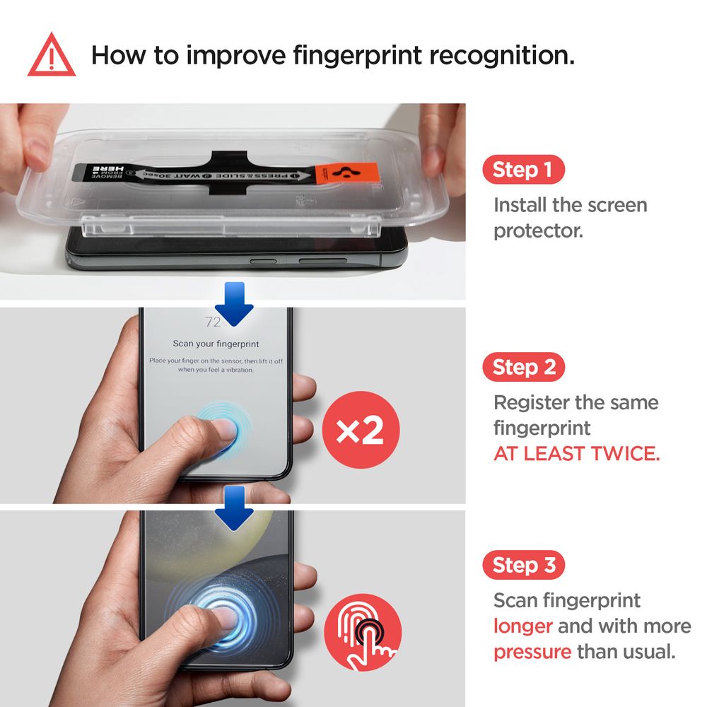 Spigen Glass tR EZ Fit Privacy 2 Pack - Samsung Galaxy S24+ slika 13