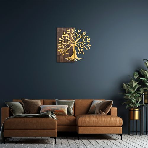 Wallity Drvena zidna dekoracija, Tree - Gold slika 3
