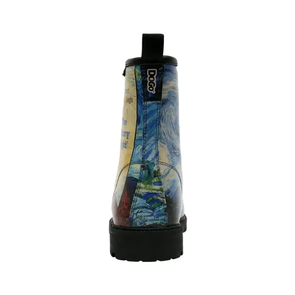 DOGO Duboke čizme Long Boots Vincent Van Gogh The Starry Night Collage slika 5