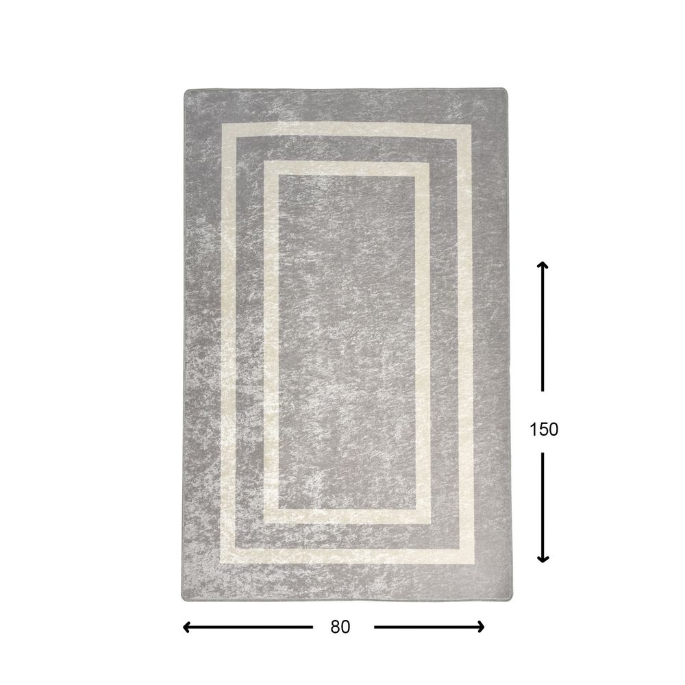 Srebrni Višebojni Tepih za Dnevni Boravak (80 x 150 cm) slika 3