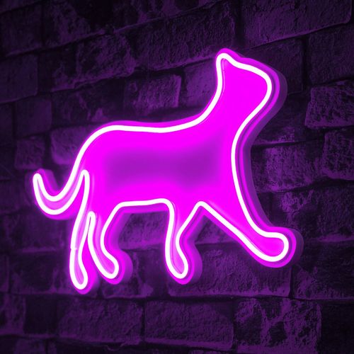 Wallity Ukrasna plastična LED rasvjeta, Kitty the Cat - Pink slika 8
