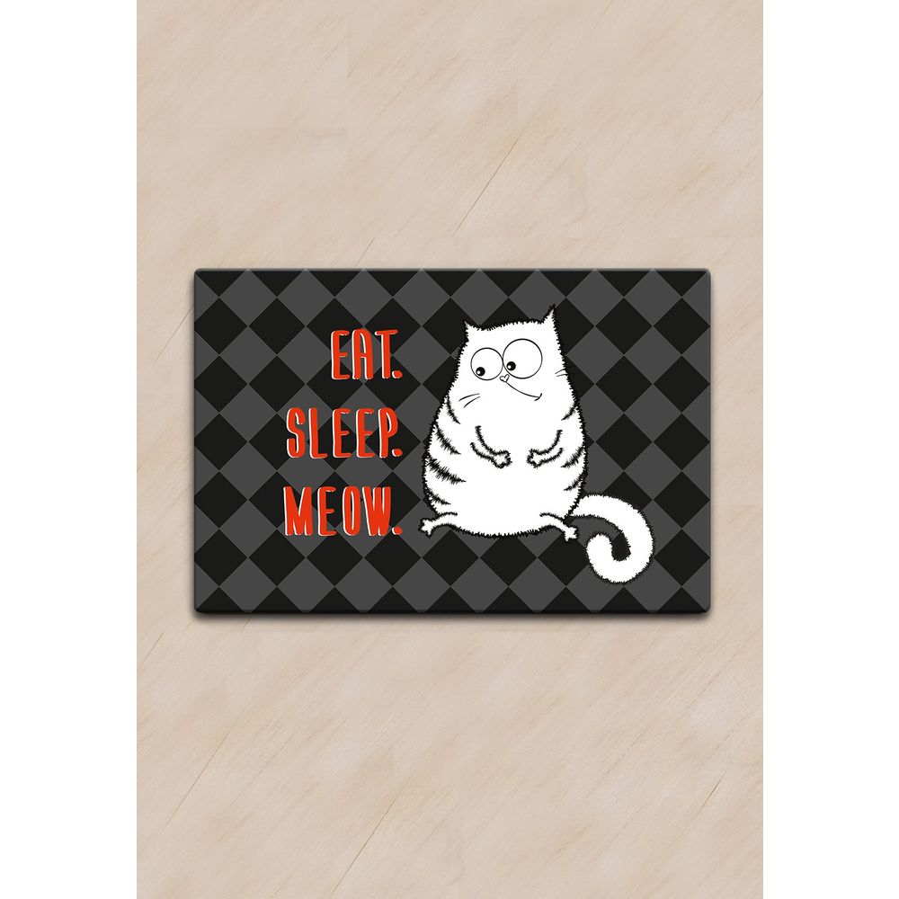 Eat Sleep Meow Višebojni Podmetač za Mačje Pijeske slika 2