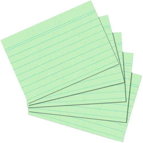HERLITZ Kartica A6, diktando, set 100/1, 170 gramski papir, zelene slika 1