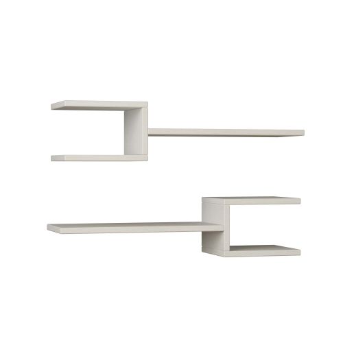 Fork - White White Wall Shelf slika 2