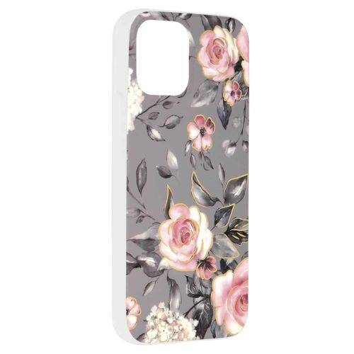 Techsuit Marble Series maska za iPhone 12 Bloom of Ruth Gray slika 2