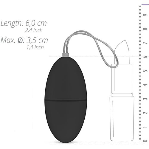 Vibracijsko jaje Easytoys - s daljinskim upravljačem, crna slika 6