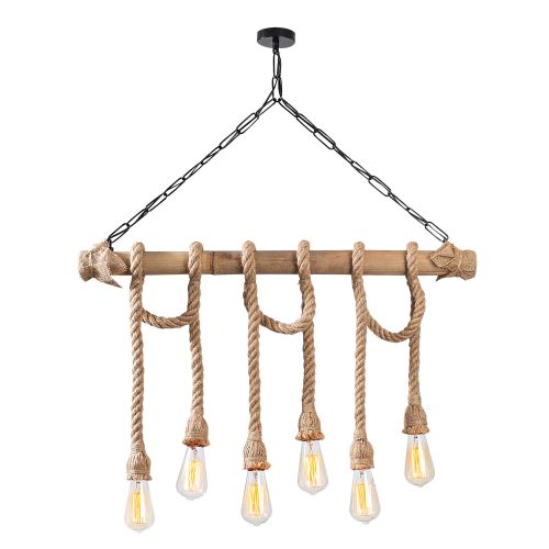 Erebos - 113-AV BlackWooden Chandelier slika 2