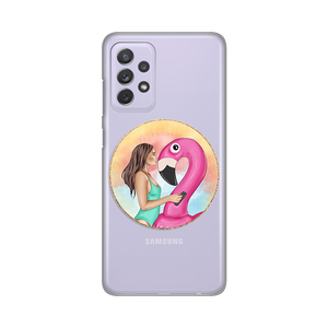 Torbica Silikonska Print Skin za Samsung A725F/A726B Galaxy A72 4G/5G (EU) Flamingo Kiss