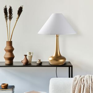 Luna - Zlatno-bijela stolna lampa 15260