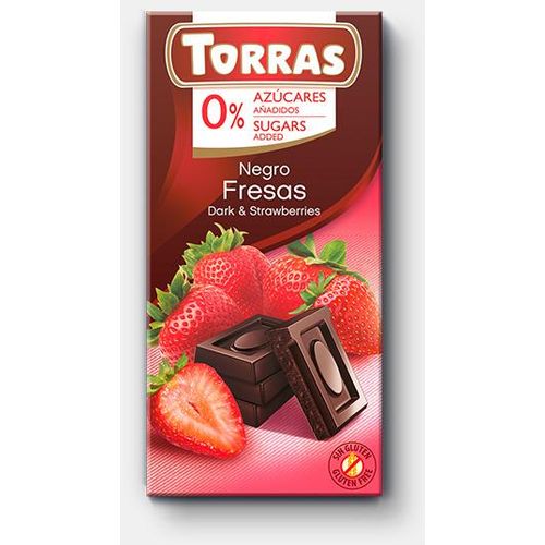 Torras Tamna čokolada s jagodom 75 G slika 1