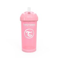 Twistshake bočica sa slamkom 360ml 6+m Pastel Pink