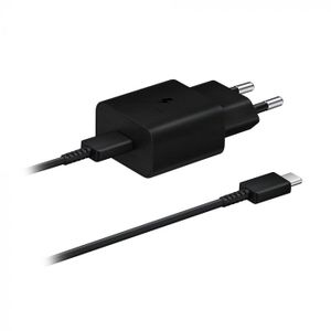 Samsung kućni punjač, USB-C 15W + TipC kabl, crni