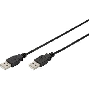 Digitus USB kabel USB 2.0 USB-A utikač, USB-A utikač 1.00 m crna  AK-300101-010-S