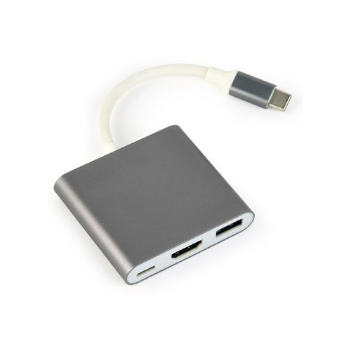 Gembird A-CM-HDMIF-02-SG USB type-C multi-adapter, Space Grey slika 1