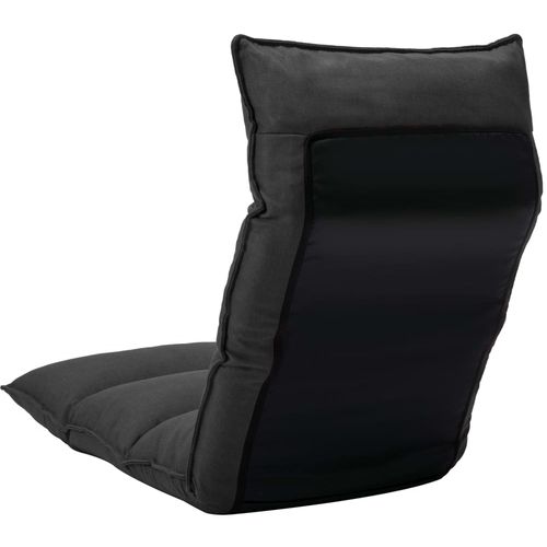 Sklopiva podna stolica od tkanine crna slika 10