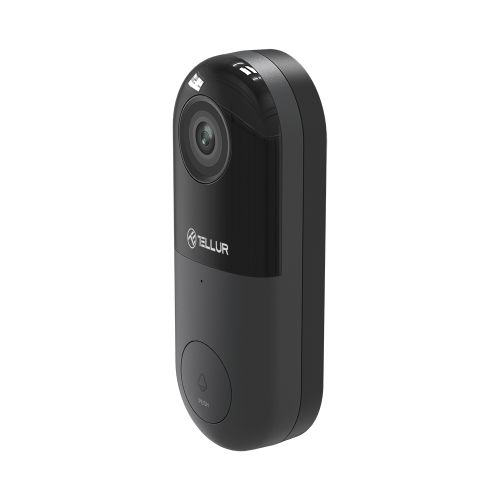 Tellur Smart WiFi video doorbell, 1080p, PIR, WIRED, crna slika 15