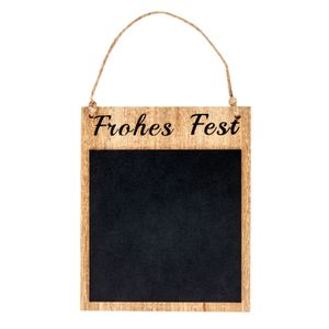 Božićni ukras-ploča za pisanje Frohes fest 15 x 18 cm MDF