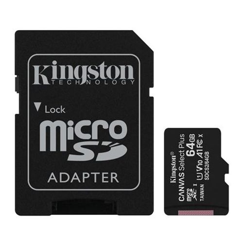 MICRO SD 64GB KINGSTON + SD adapter SDCS2/64GB slika 1