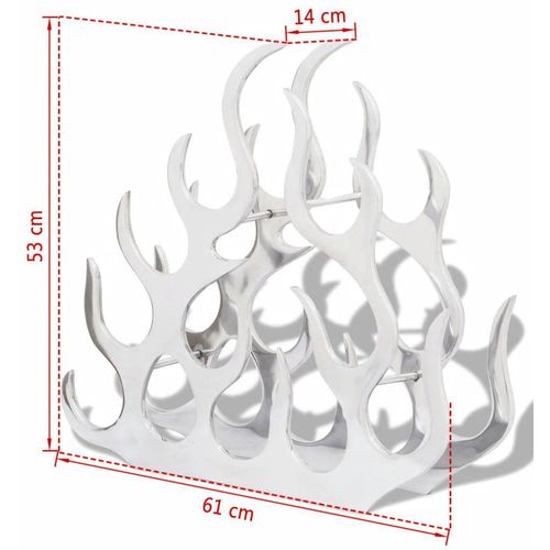 Stalak za Vino za 11 Boca Srebrni Aluminijski slika 1