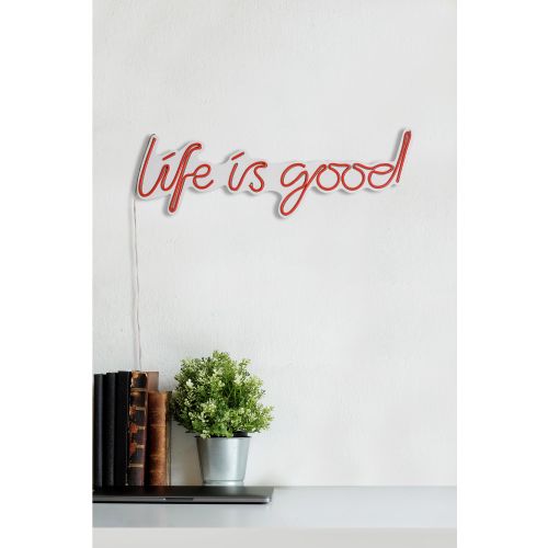 Dekorativna LED rasveta 'Life Is Good' - Crvena slika 5